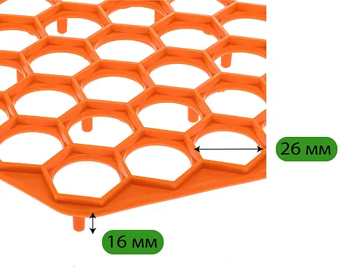Пластикова пельменниця шестикутна форма для приготування пельменів) Ø23 см, Kitchette Помаранчевий 83289 - фото 5