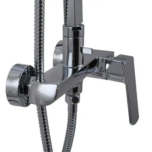 Душевая система TOPAZ LEXI TL 21105-H57 хромированная для ванной комнаты с верхним душем и смесителем - фото 6