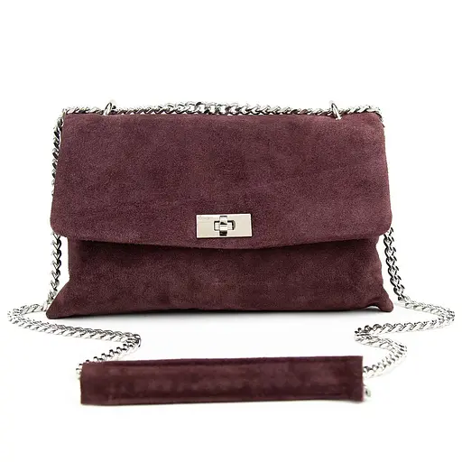 Кроссбоди из замши на цепочке Firenze Italy F-IT-8545BO