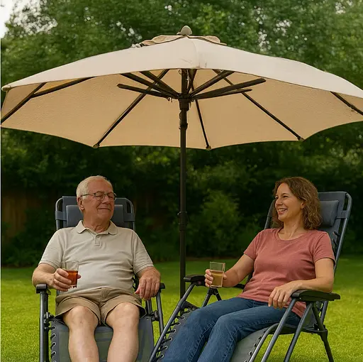 Розкладне крісло шезлонг Leobro Zero Gravity Brown (LB-ZGC-F1-BRN) - фото 4