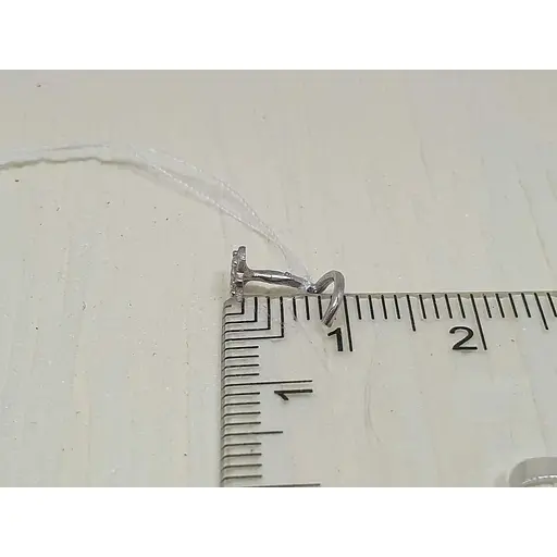 Срібна сережка-пірсинг Астор в ніс з фіанітами. 818-2443Р - фото 4