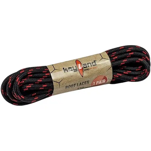 Шнурівки Kayland Lace 180 см Чорний/Червоний (KAY-SHN-180-RB)