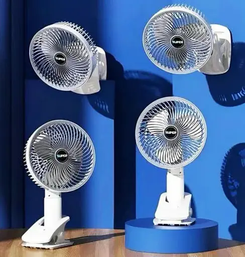 Мини вентилятор Desktop fan ручной с прищепкой аккумуляторный портативный переносной на аккумуляторе USB - фото 3