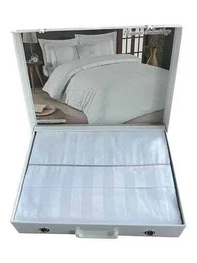 Постільна білизна Elegance White Сатин Преміум Maison D'or pbe0051924 - фото 1