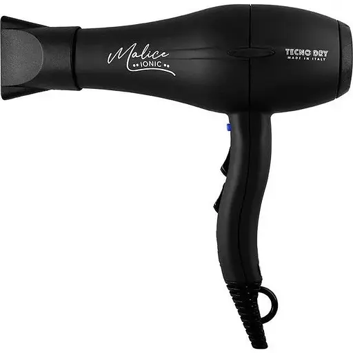 Фен стайлер Tecnodry Malice Ionic  2500ВТ Концетатор Дифузор Знімний фільтр 4 температурних режими Чорний - фото 1