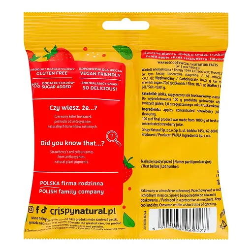 Чипси фруктові Crispy natural Яблуко зі смаком полуниці 18 г - фото 2