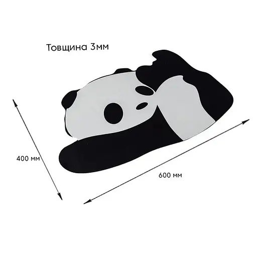 Коврик влагопоглощающий Wall Sticker 40х60х3 мм Панда SW-00002563 - фото 2