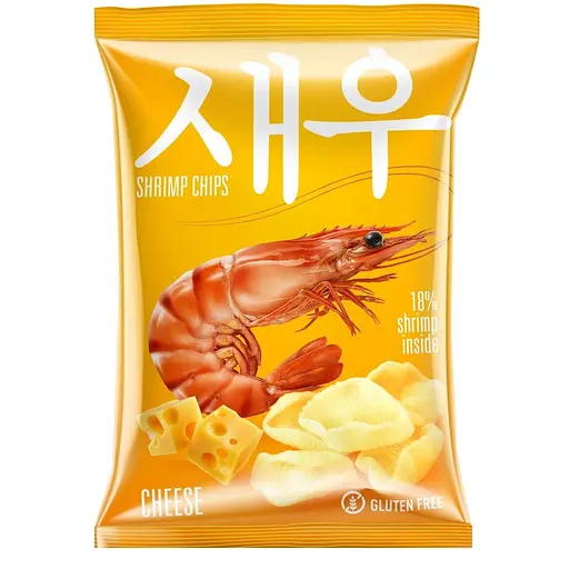 Чипси Shrips креветкові зі смаком сиру 50 г (904683)