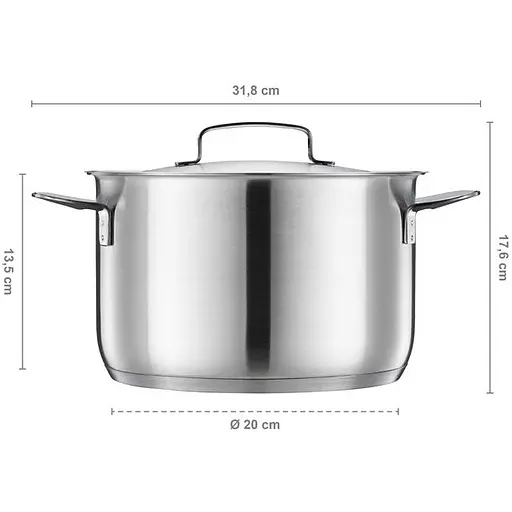 Каструля Fiskars All Steel матова 5 л (1064752) - фото 7