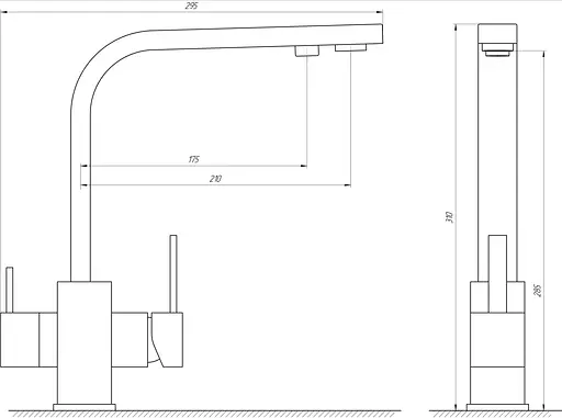 Смеситель для кухни под осмос Globus Lux GLLR-0111-4-Colorado Бежевый - фото 3