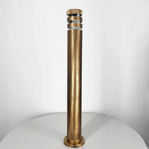 Видовжений вуличний світильник в корпусі кольору застаріле золото | Line F | Арт. 8021 80CM BG (стовп) - фото 1