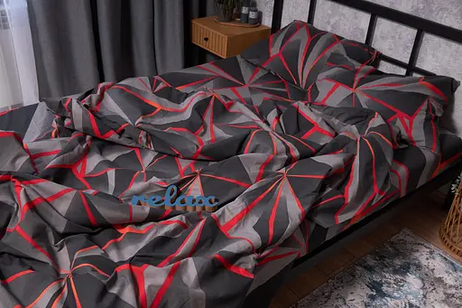 Комплект постельного белья Moon&Star Бязь Gold Люкс Geometry King Size 220x240 наволочки 2х40х60 - фото 5