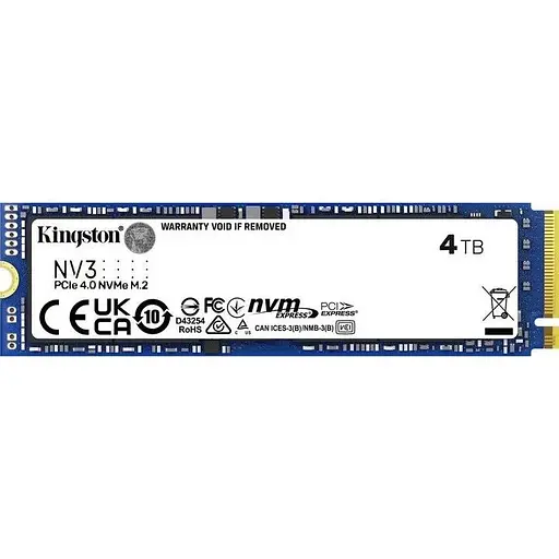 Твердотельный накопитель SSD KINGSTON NV3 4TB (SNV3S/4000G) NVME - фото 1