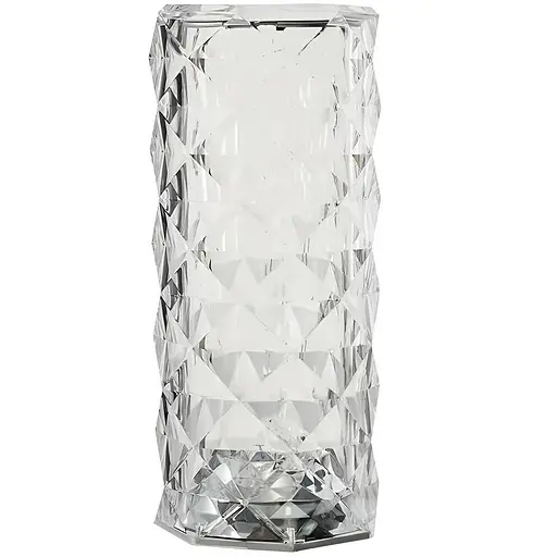 Світильник-нічник світлодіодний бездротовий Кристал RGB із сенсорним управлінням на пульті