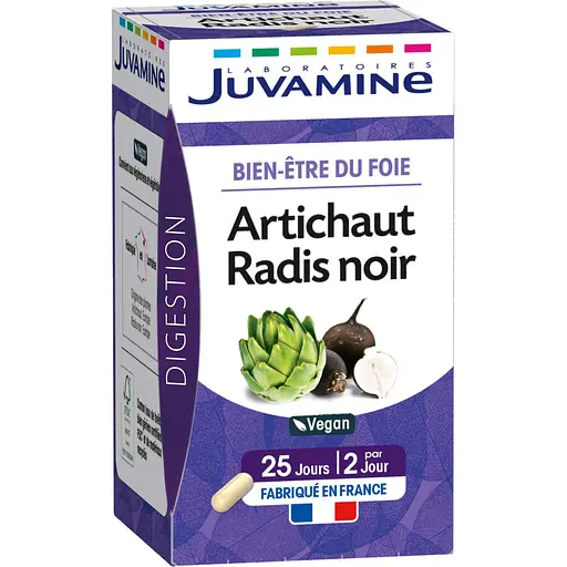 Натуральная добавка Juvamine Здоровье печени Артишок + черная редька Здоровье печени 50 капсул