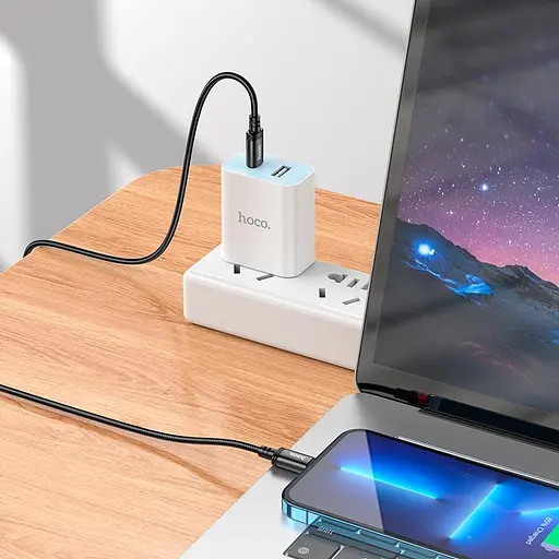 Кабель HOCO Type-C to Lightning Radiance charging data cable X91 3 метри чорний - фото 5