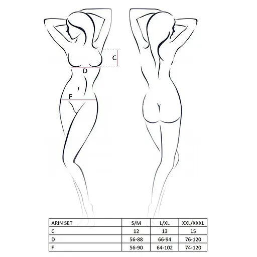 Комплект белья Passion ARIN Set black L/XL - фото 5