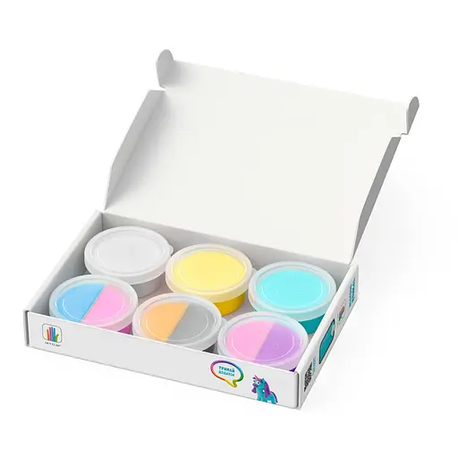 Набор пластилина Радужные единороги: Лайти, Санни, Рейни" ЛИПАКА 60053-UA01 самостоятельно затвердевает - фото 2