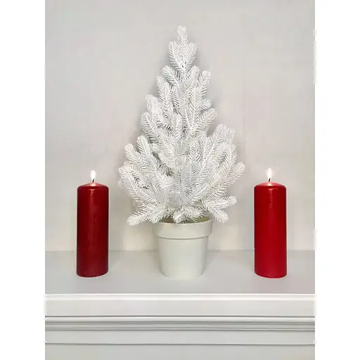 Елка Hvoya Traditional литая в горшке 50 см белая новинка - фото 4