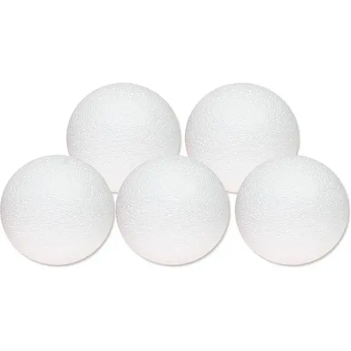 Набір пінопластових кульок 10 см 5 шт - фото 1