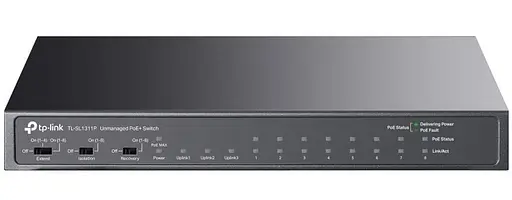 Коммутатор TP-Link 8-портовий 10/100 Мбит/с из PoE+ , TL-SL1311P (TL-SL1311P) - фото 2