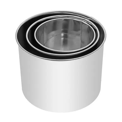 Набір з 3 форм для випікання пасок зі знімним дном із харчової сталі Ø 16/13/11 см, Master Class Сірий 86153 - фото 4