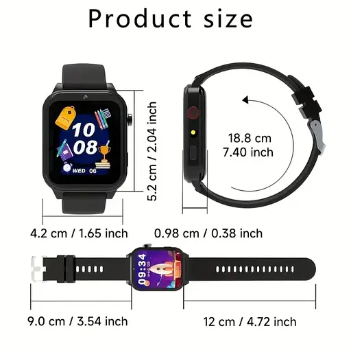 Детские умные часы с камерой, играми, мониторингом сна, шагомером, будильником, фонариком и др. Черные - фото 11