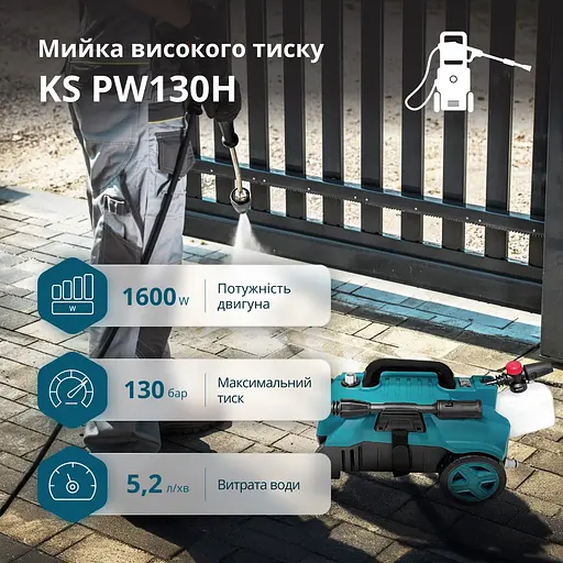 Мойка высокого давления Konner&Sohnen KS PW130H (KS PW130H) - фото 4