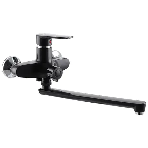 Змішувач для ванни Plamix Oscar-006 Euro Black PM0600 Чорний - фото 1