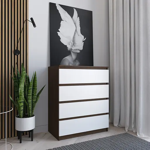 Комод Vays R-4, на 4 шухляди без ручок, ЛДСП 80×40×98 см - для дому, офісу, вітальні, спальні - фото 8