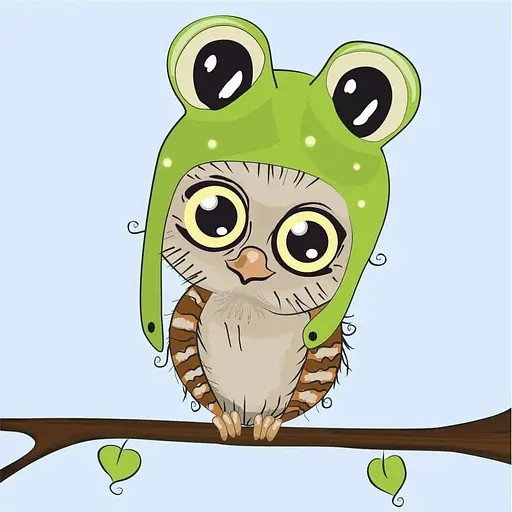 Полотно на картоне с контуром Rosa Start Совенка 20х20 хлопок акрил