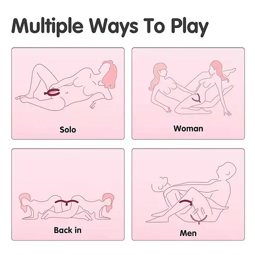 Двусторонний вибратор Y-Lover Rose Bloom Бордовый - фото 7