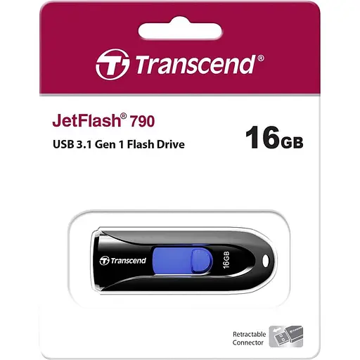 Флеш-накопичувач Transcend JetFlash 790 16Gb USB 3.0 (TS16GJF790K) - фото 4