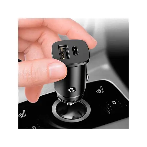 Автозарядное Baseus Square Metal PD 3.0 QC 4.0 + 30 W USB + Type-C CCALL-AS01 - фото 7