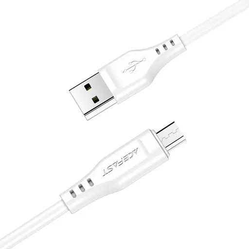 Кабель ACEFAST C3-09 USB to Micro 2,4A, 1.2m, TPE, TPE connectors, White - фото 3