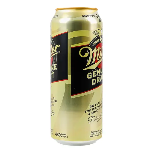 Пиво світле Miller Genuine Draft пастеризоване 4.7% 0.48 л - фото 4
