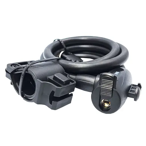 Велосипедний замок West Biking YP0705099 11 x 1200 мм тросовий під ключ чорний (G0001854) - фото 2