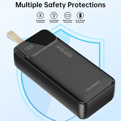 УМБ Choetech Power bank B730 30000 mAh 22.5 W Black (B730-BK) - фото 6