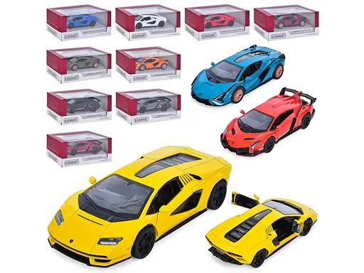 Металева інерційна легкова модель Lamborghini Collection 5", відкриваються двері (В асортименті) - фото 3