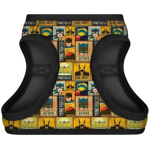 Шлея для собак Waudog Clothes м'яка з QR паспортом, малюнок "Бетмен вінтаж", XS1 - фото 2