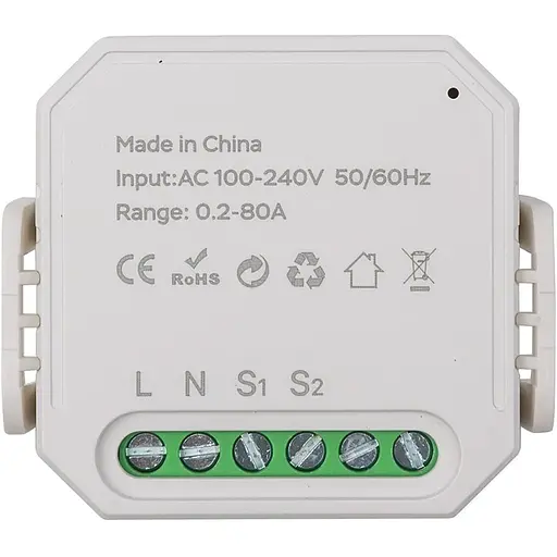 Выключатель счетчика энергии Tuya Wi-Fi MS01, 1CT