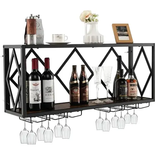 Настенная винная стойка Costway Asti в стиле Loft