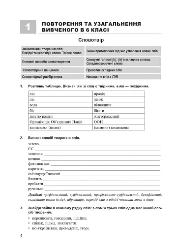 Українська мова. 7 клас. Сучасні завдання на кожен урок. Робочий зошит (за модельною програмою Заболотного О.В. та ін.) - фото 2