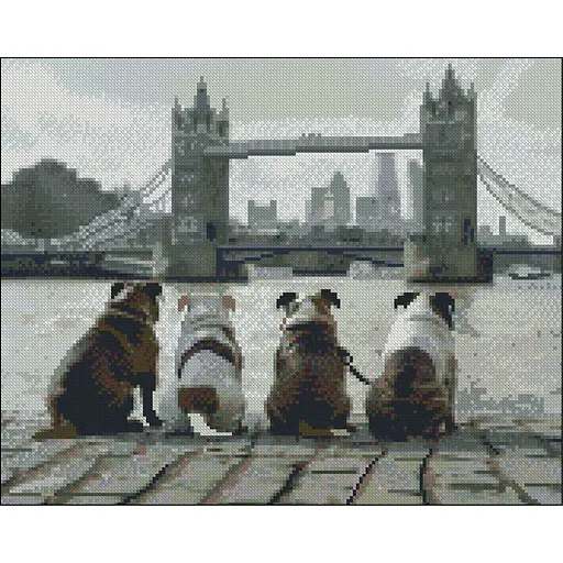 Алмазная мозаика Strateg ПРЕМИУМ Четырехлапые без подрамника размером 40х50 см (ZAV4050-41) - фото 1