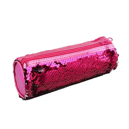 Пенал с пайетками двусторонними, молния в цвет пайеток (в ассортименте)