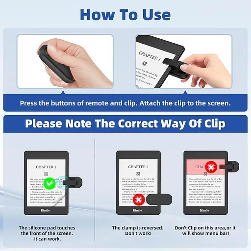 DATAFY RF пульт дистанційного керування для пролискування сторінок для електронних книг Kindle Paperwhite Kobo - фото 5