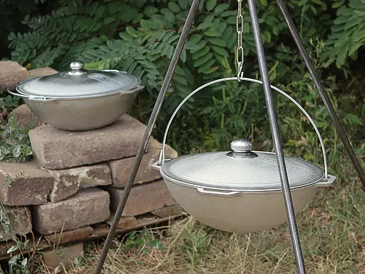 Казан алюмінієвий азіатський Brizoll 4 л з дужкою, кришкою, триногою та чохлом - фото 4