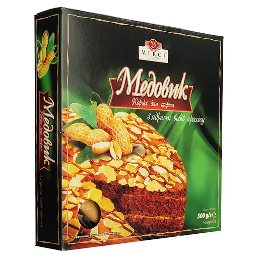 Коржи для торта Merci Медовик с ядрами бобов арахиса 500 г  