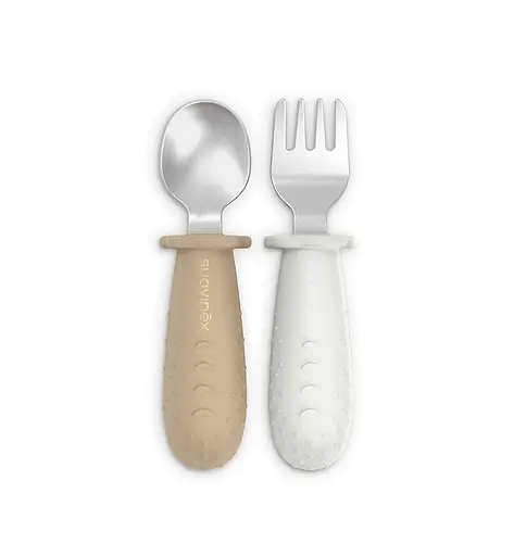 Набор столовых приборов из стали Suavinex Colour Essence бежевый (402924) - фото 2