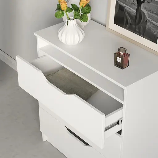 Комод в спальню MebelStar 800 Лилу 81x40x89 см Аляска белый (MBS-1301) - фото 3